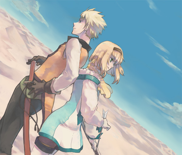 natalia luzu kimlasca lanvaldear and guy cecil (tales of and 1 more) drawn by sarai