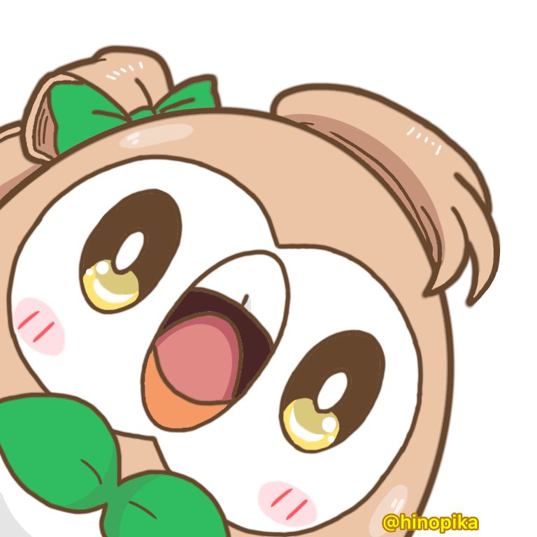 minami kotori and rowlet (pokemon and 2 more) drawn by hinopika
