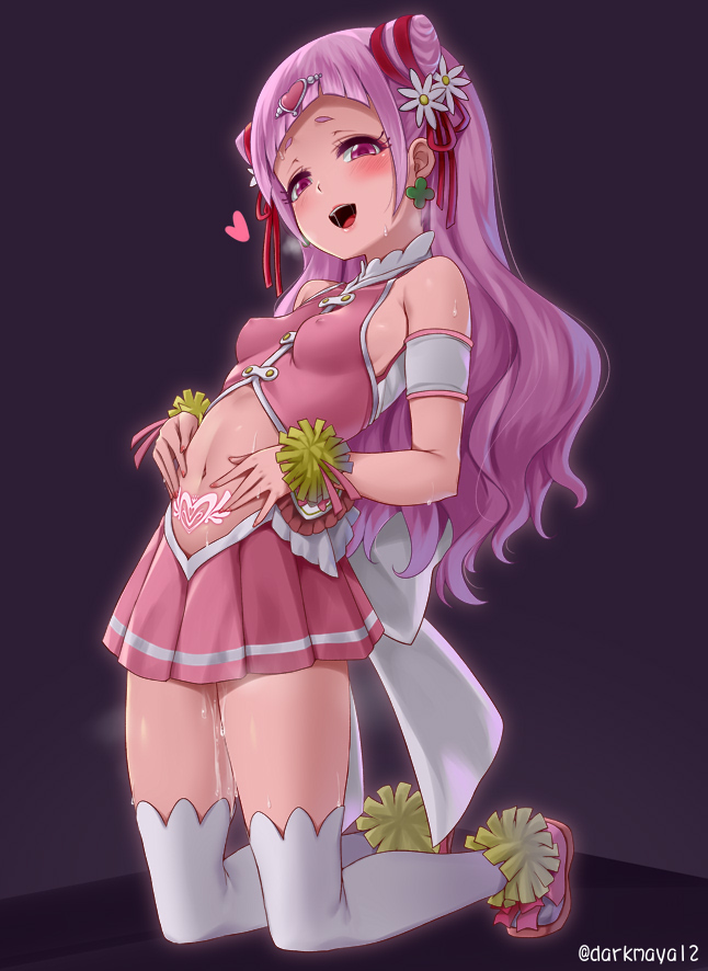 nono hana and cure yell (precure and 1 more) drawn by darkmaya