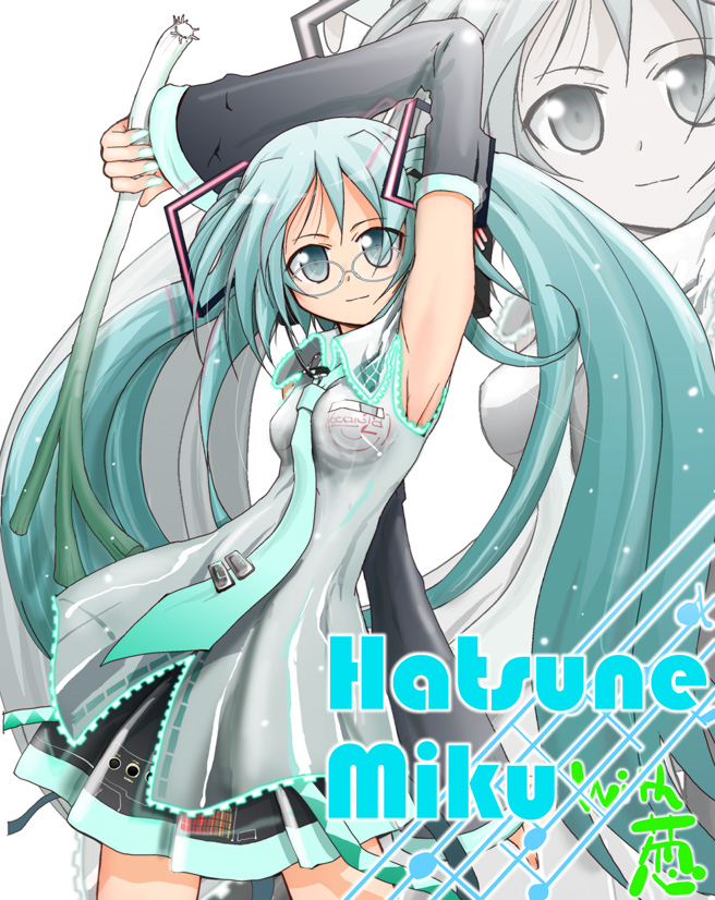 hatsune miku (vocaloid) drawn by zara_(corundum)
