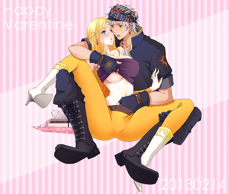 celes chere and locke cole (final fantasy and 1 more) drawn by mii_(aad378)