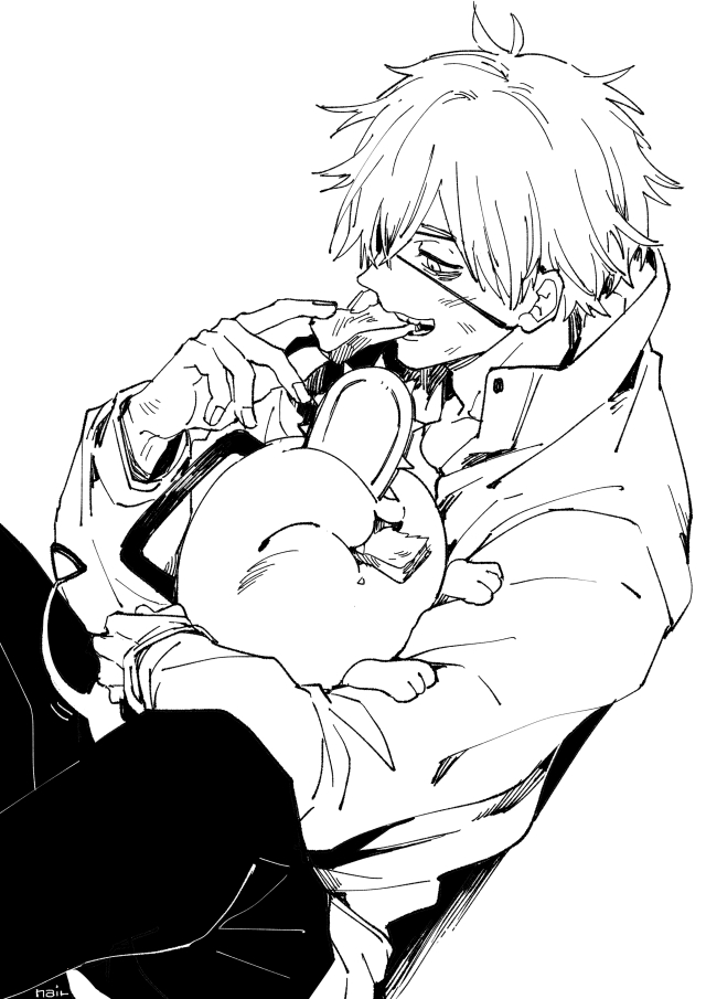 denji and pochita (chainsaw man) drawn by nair_(mindcreator)