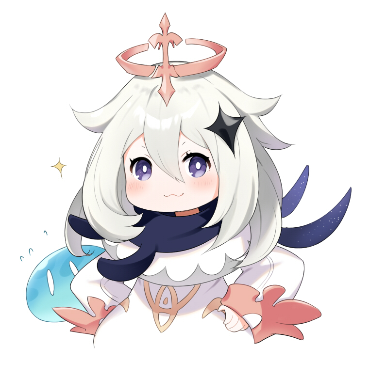paimon and slime (genshin impact) drawn by noi_(nononoi339)