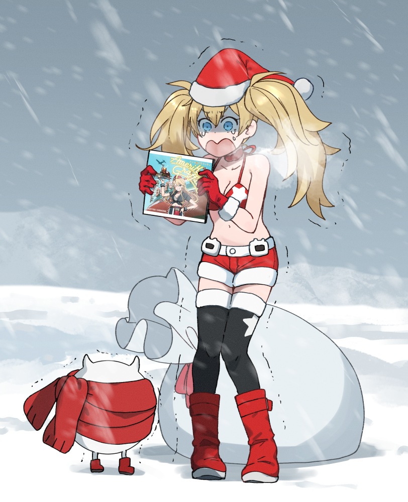 iowa, enemy lifebuoy, and gambier bay (kantai collection) drawn by annin_musou
