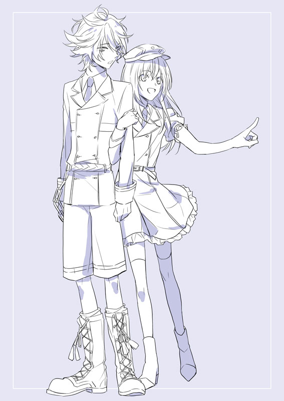 midare toushirou and gotou toushirou (touken ranbu) drawn by minami_(mnm_menma)