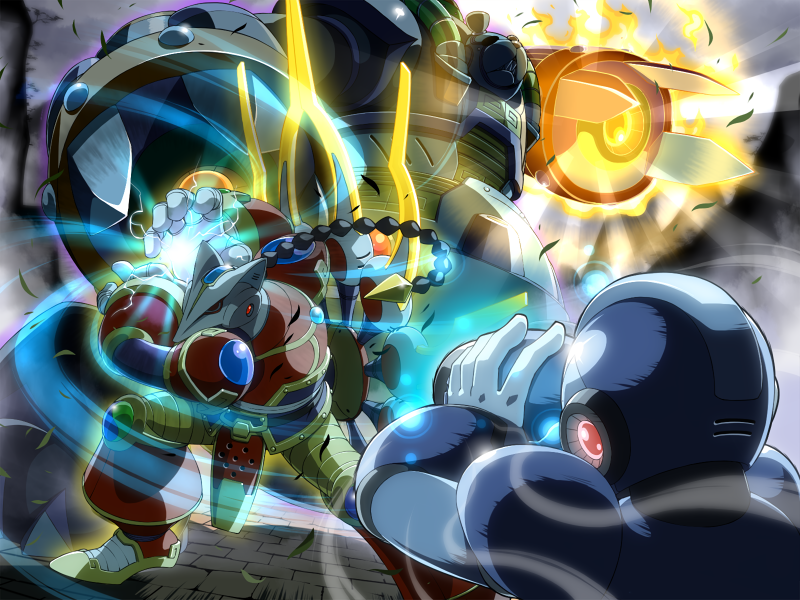 x, bamboo pandamonium, and ninetails (mega man and 3 more) drawn by napo