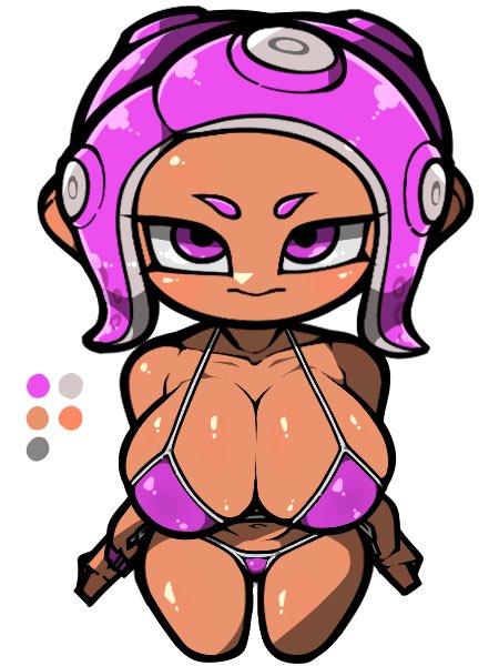 octoling player character and octoling girl (splatoon) drawn by name_omoitukan2