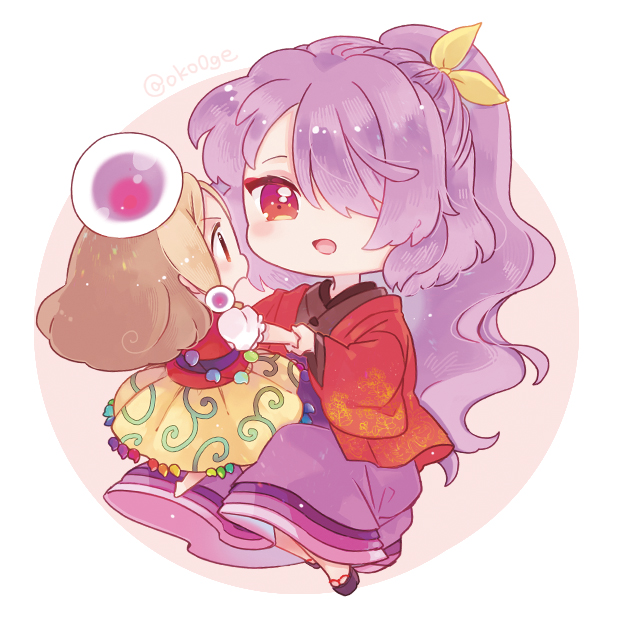 komakusa sannyo and tamatsukuri misumaru (touhou) drawn by biyon