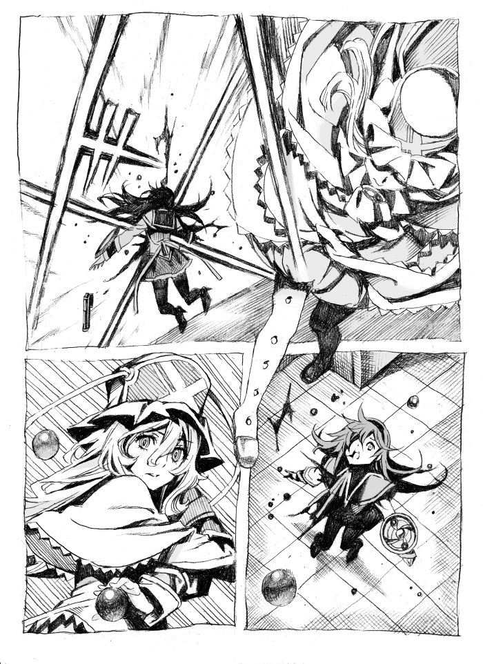 akemi homura and mikuni oriko (mahou shoujo madoka magica and 1 more) drawn by nobita_(makoto7060355)