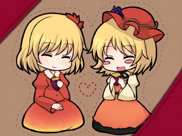 aki minoriko and aki shizuha (touhou) drawn by shiohachi