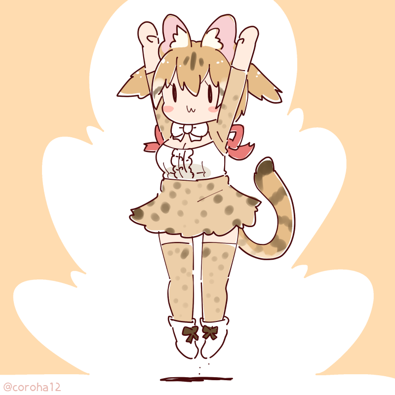 large-spotted genet (kemono friends and 1 more) drawn by coroha