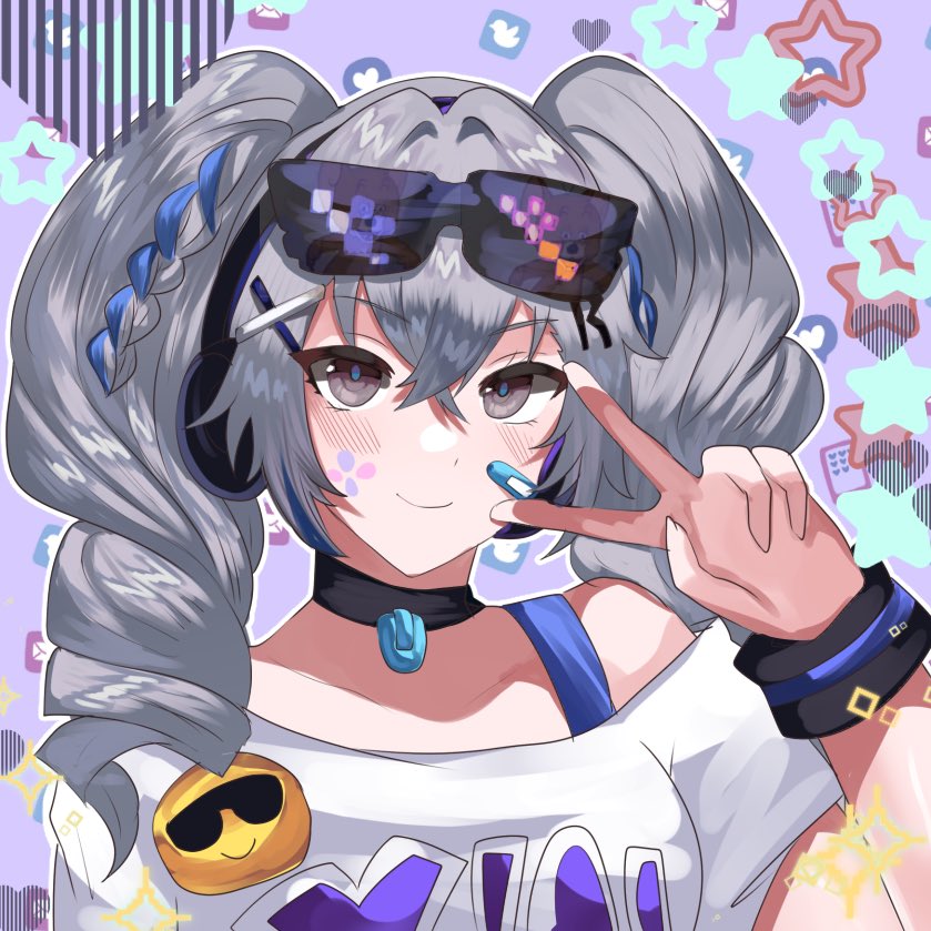 silver wolf and jerry (honkai and 2 more) drawn by blue_sealad