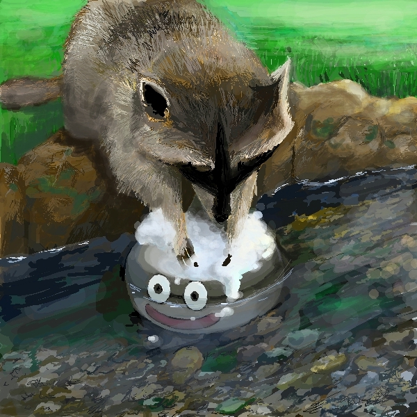 slime and metal slime (dragon quest) drawn by muhaa