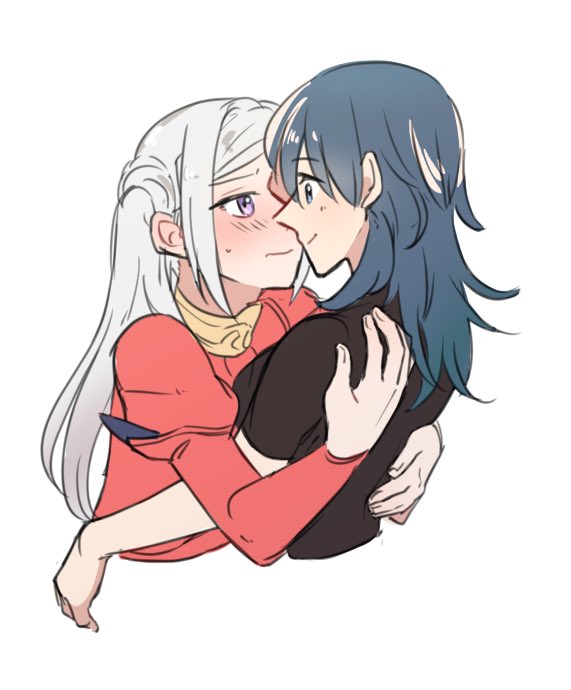 female byleth and edelgard von hresvelg (fire emblem and 1 more) drawn by riromomo