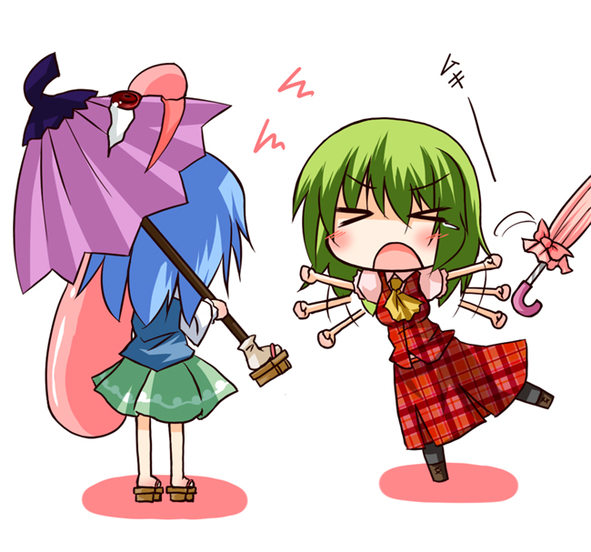 kazami yuuka and tatara kogasa (touhou) drawn by kuraryu