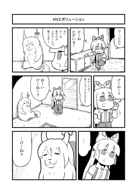 fujiwara no mokou, kamishirasawa keine, and ex-keine (touhou) drawn by bkub