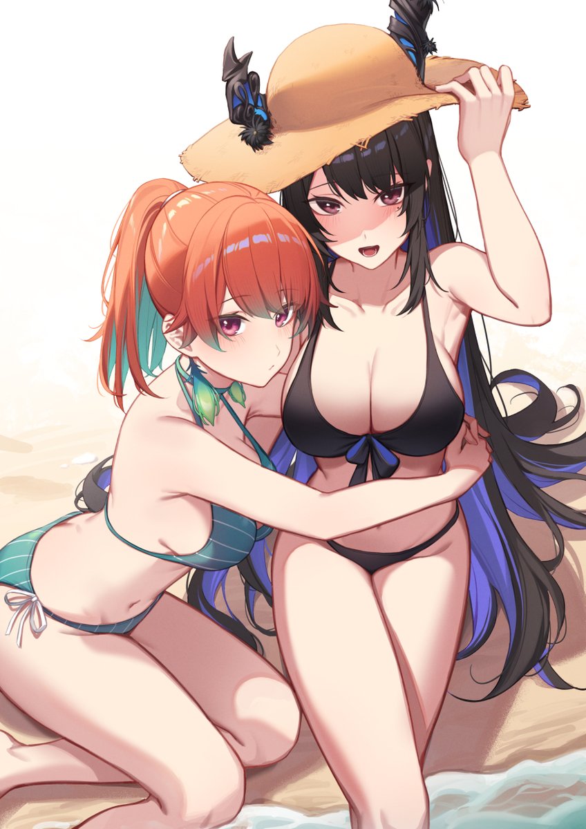 takanashi kiara and nerissa ravencroft (hololive and 1 more) drawn by resu_desu