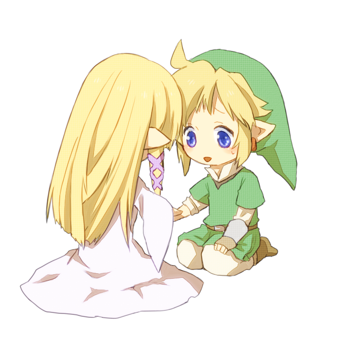 link and princess zelda (the legend of zelda and 1 more) drawn by shunrai