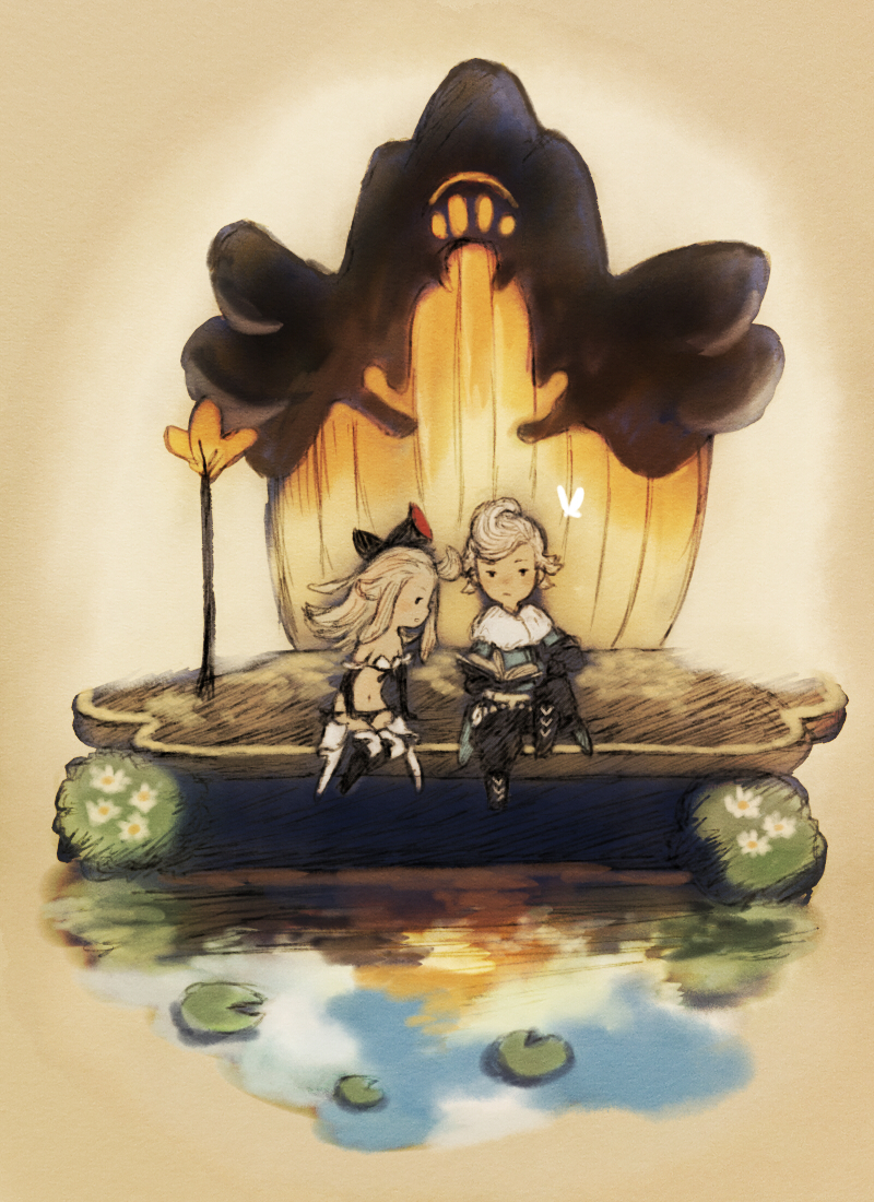 edea lee and ringabel (bravely default and 1 more) drawn by maeka_(kumaekake)