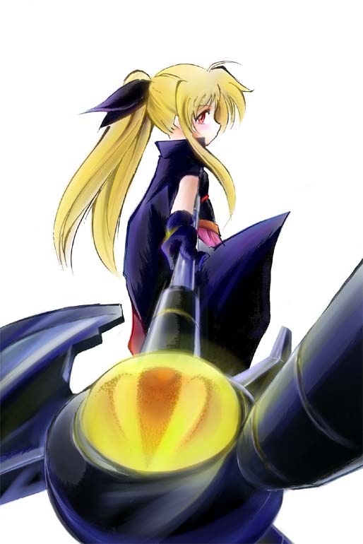 fate testarossa and bardiche (lyrical nanoha and 2 more) drawn by jason_(kaiten_kussaku_kikou)