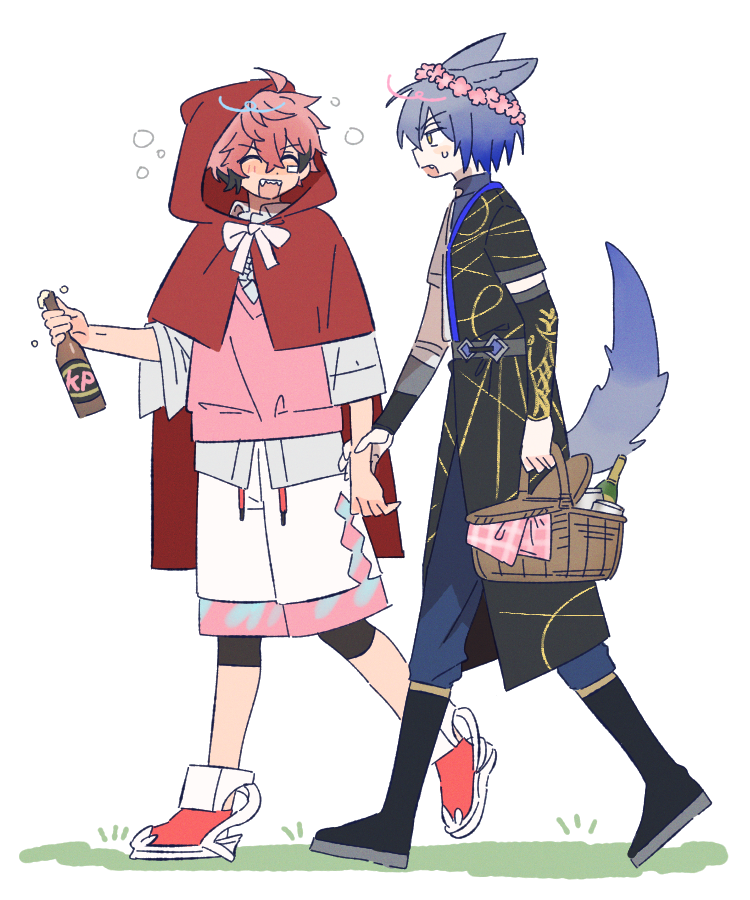 koyanagi rou and akagi wen (nijisanji and 1 more) drawn by creepyday