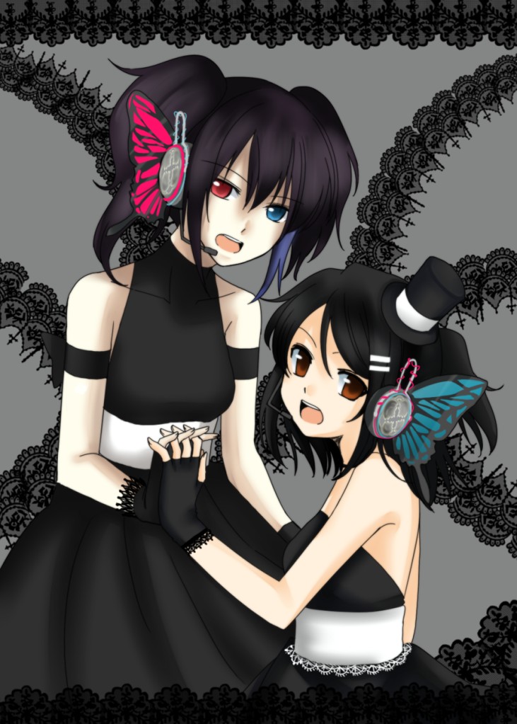 yokune ruko and utaune nami (vocaloid and 2 more) drawn by nurun_najwah