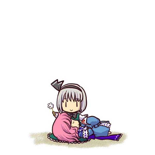 konpaku youmu and saigyouji yuyuko (touhou) drawn by socha