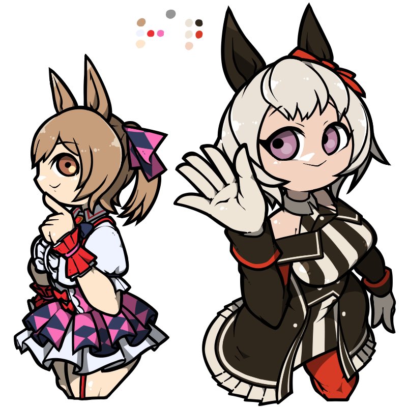 curren chan and smart falcon (umamusume) drawn by name_omoitukan2