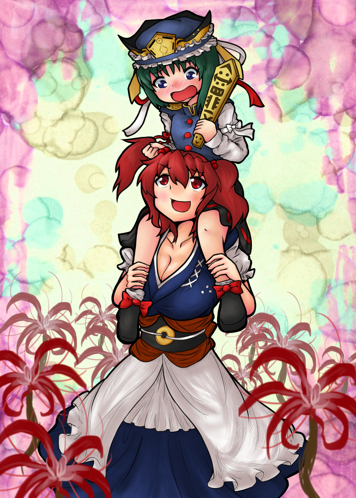 shiki eiki and onozuka komachi (touhou) drawn by sugimoto_kenshirou