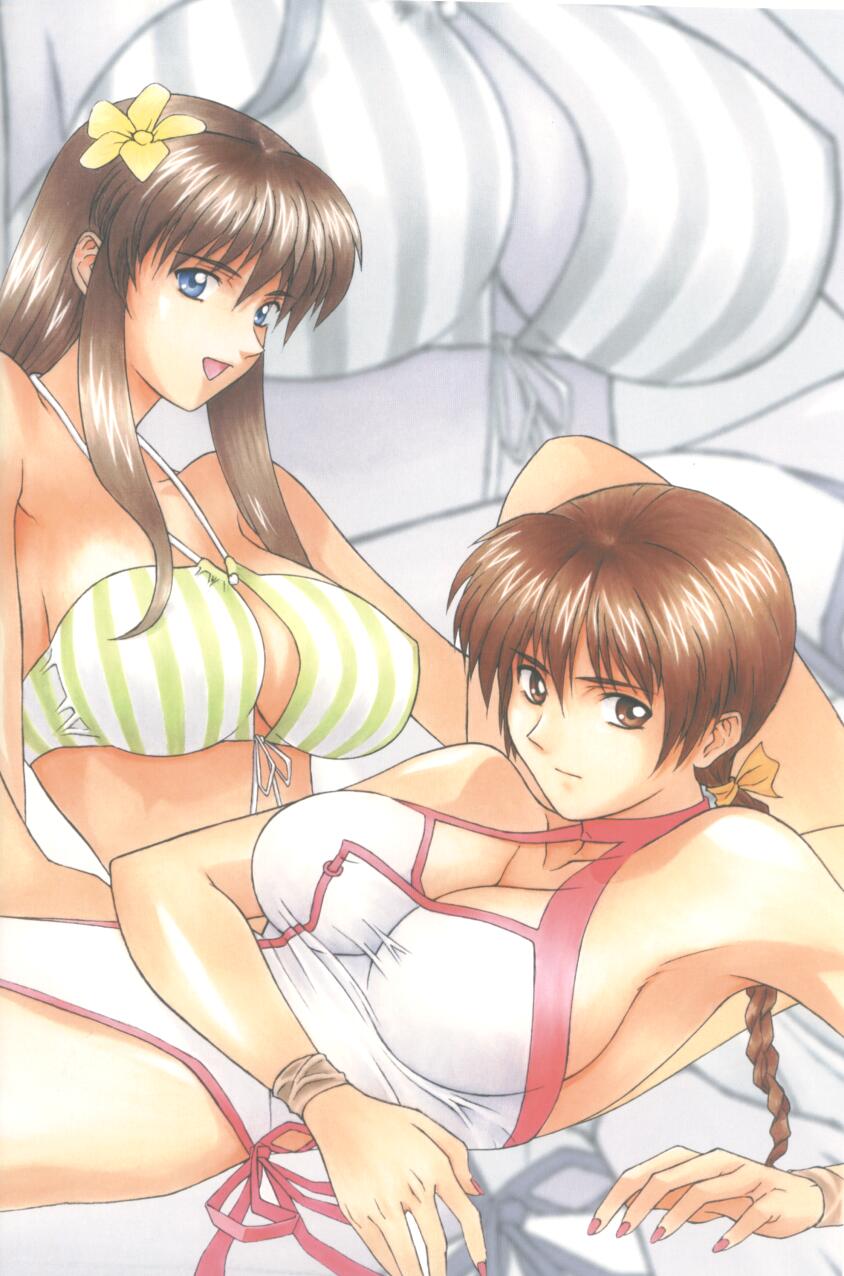 kasumi and hitomi (dead or alive) drawn by momoi_nanabei