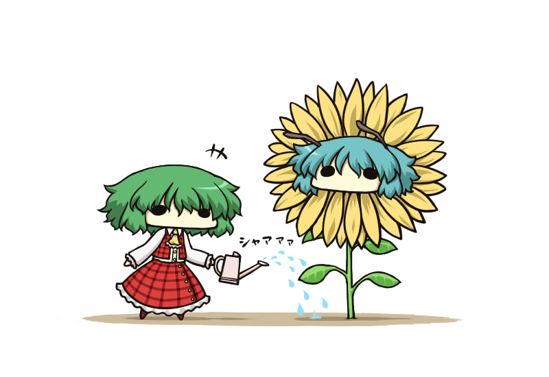 kazami yuuka and wriggle nightbug (touhou) drawn by kurokoori