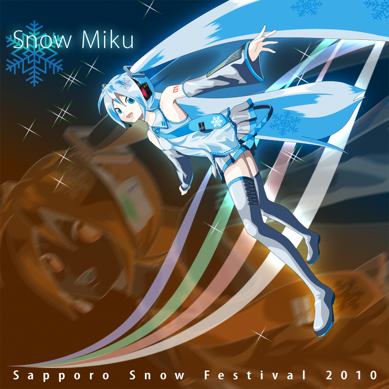 hatsune miku and yuki miku (vocaloid) drawn by shin_(irowanioedo)