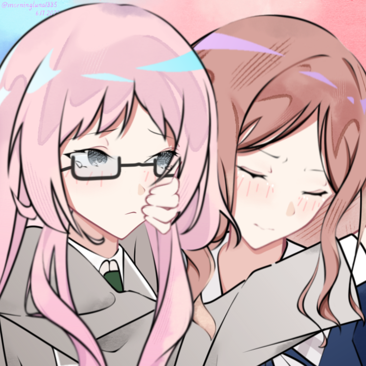 chihaya anon and nagasaki soyo (bang dream! and 1 more) drawn by morningluna1885