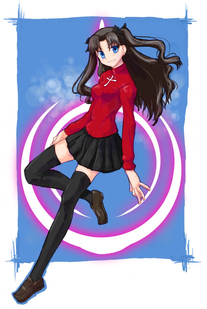 tohsaka rin (fate and 1 more) drawn by daizan_(mount_position)