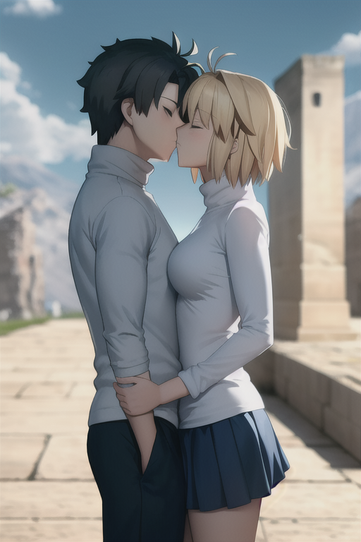 fujimaru ritsuka and arcueid brunestud (fate and 3 more) drawn by oonsutainhebi