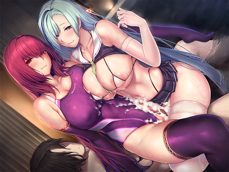 scathach and brynhild (fate and 2 more) drawn by lun7732
