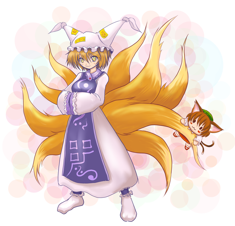 yakumo ran and chen (touhou) drawn by madara_inosuke