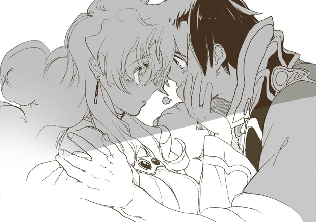 nia teppelin and simon (tengen toppa gurren lagann) drawn by kanke_(yonkuma)