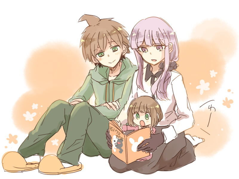 kirigiri kyoko and naegi makoto (danganronpa and 1 more) drawn by zawameki