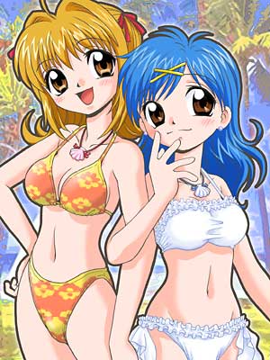 nanami lucia and houshou hanon (mermaid melody pichi pichi pitch) drawn by shimazu_donki