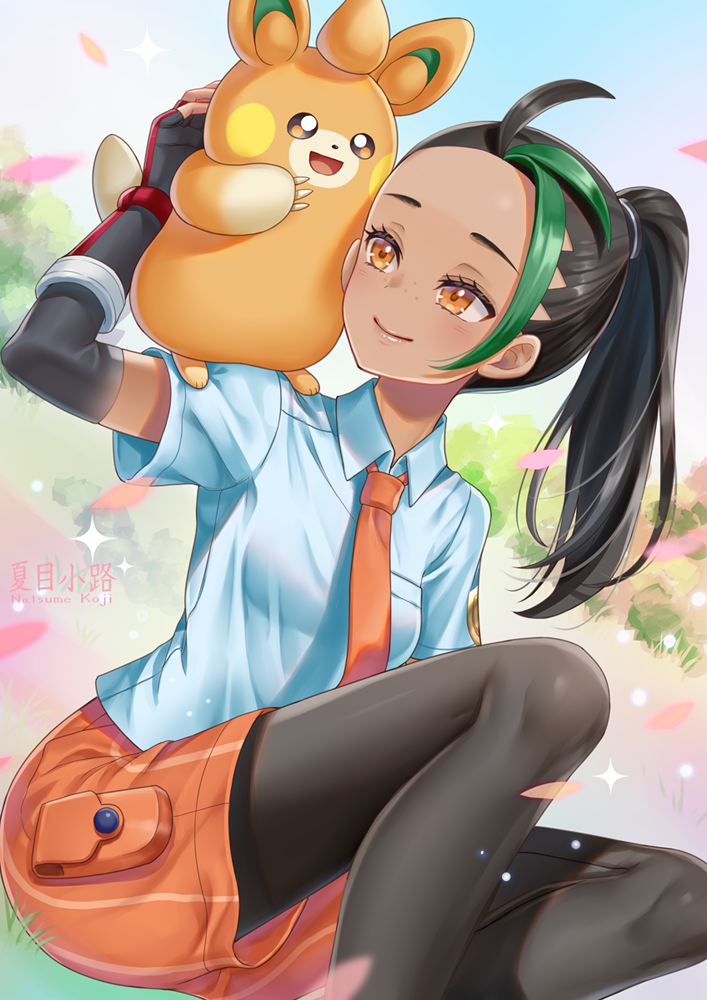 nemona and pawmi (pokemon and 1 more) drawn by natsume_koji