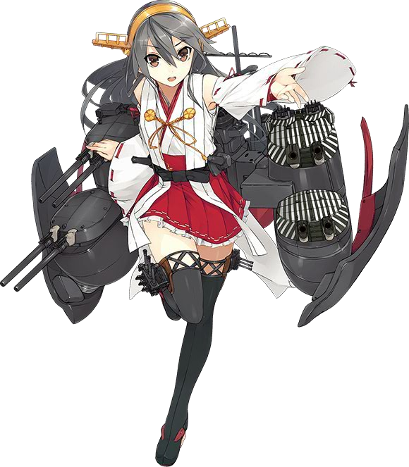 haruna and haruna kai ni (kantai collection) drawn by konishi_(koconatu)
