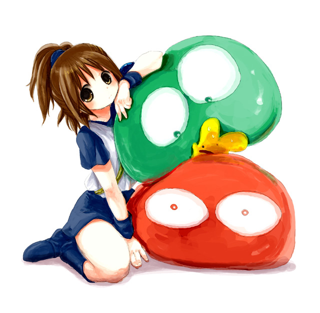 arle nadja, puyo, and carbuncle (puyopuyo and 1 more) drawn by yakisake