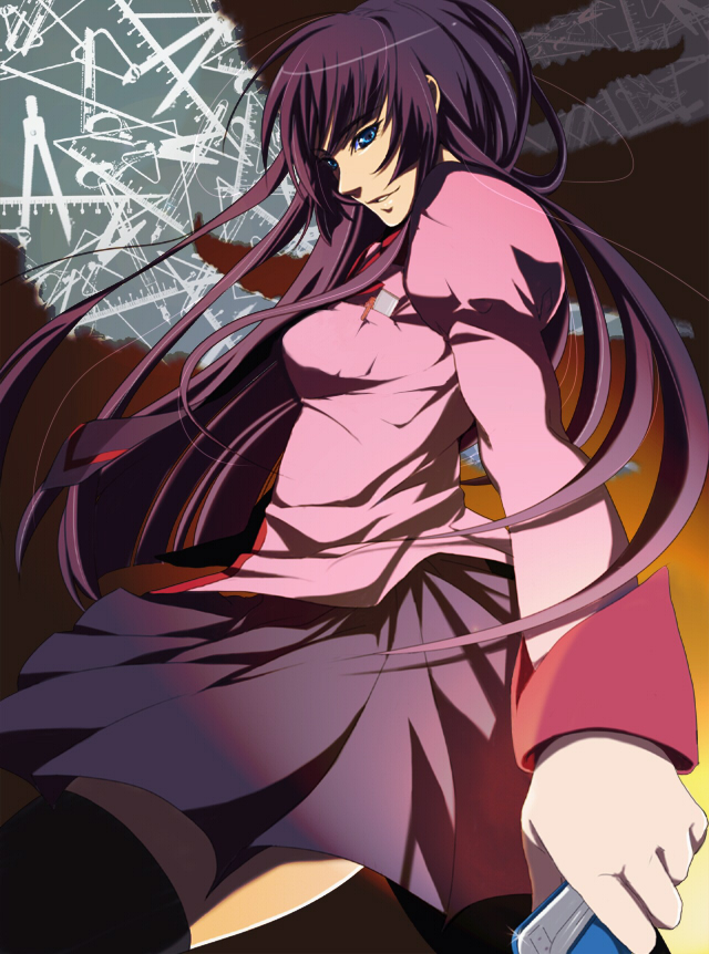 senjougahara hitagi (monogatari and 1 more) drawn by efuta