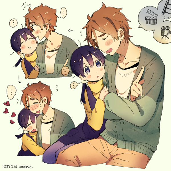 kitashirakawa tamako and ooji mochizou (tamako market) drawn by momose_(oqo)