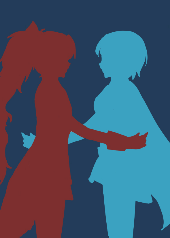 miki sayaka and sakura kyoko (mahou shoujo madoka magica) drawn by zyx2609059