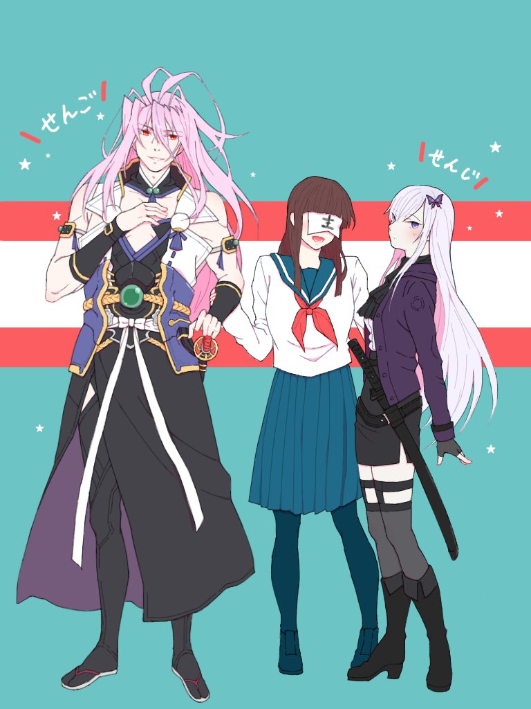 saniwa, female saniwa, sengo muramasa, and senji muramasa (touken ranbu and 1 more) drawn by nanase_(januar00kate99)