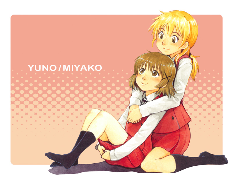yuno and miyako (hidamari sketch) drawn by yamanashi_shuntarou