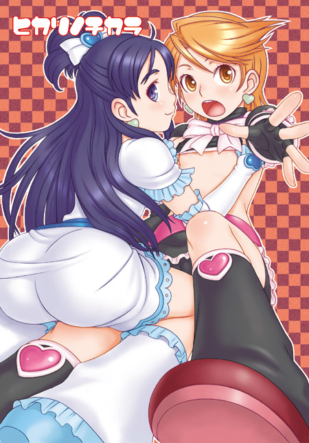 misumi nagisa, yukishiro honoka, cure black, and cure white (precure and 1 more) drawn by ha-ru