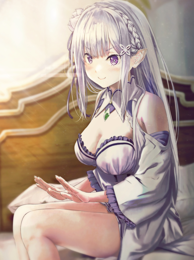 emilia (re:zero kara hajimeru isekai seikatsu) drawn by kurono_mitsuki